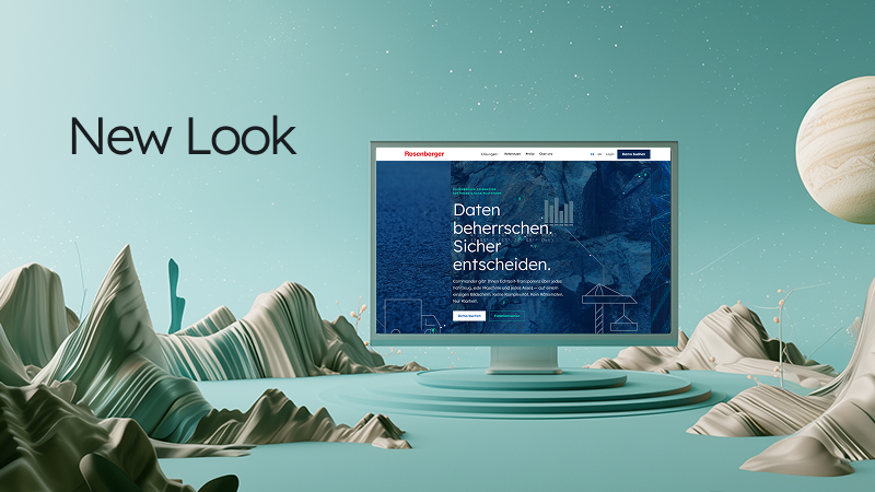 Screen mit neuer Website 